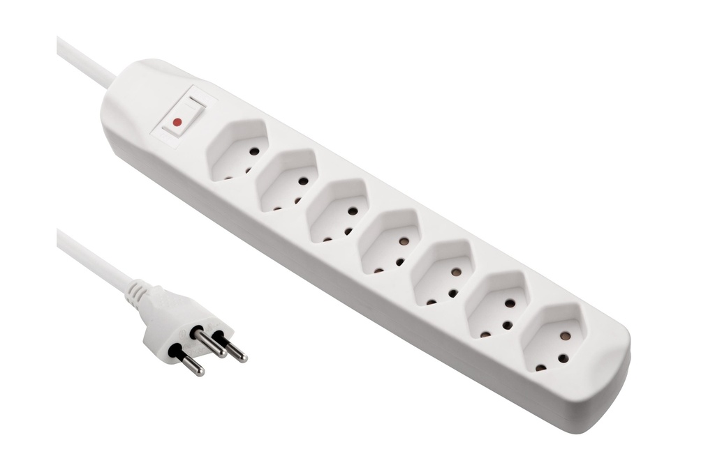 FURBER.power Bloc multiprises 7x T13 avec interrupteur, blanc