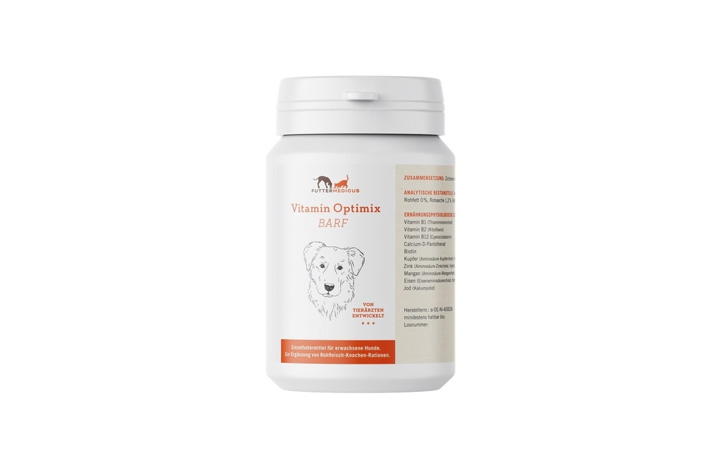 Futtermedicus Supplément alimentaire pour chiens Barf Vitamin-Optimix, 180 g
