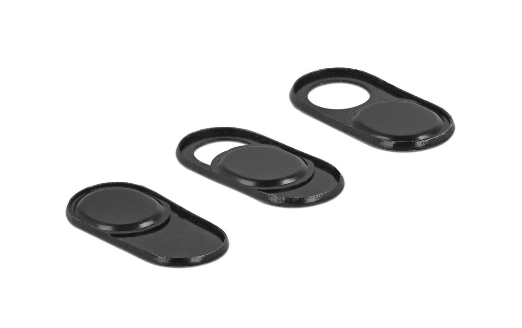 Delock Couvre-webcam Lot de 3, autocollant, noir