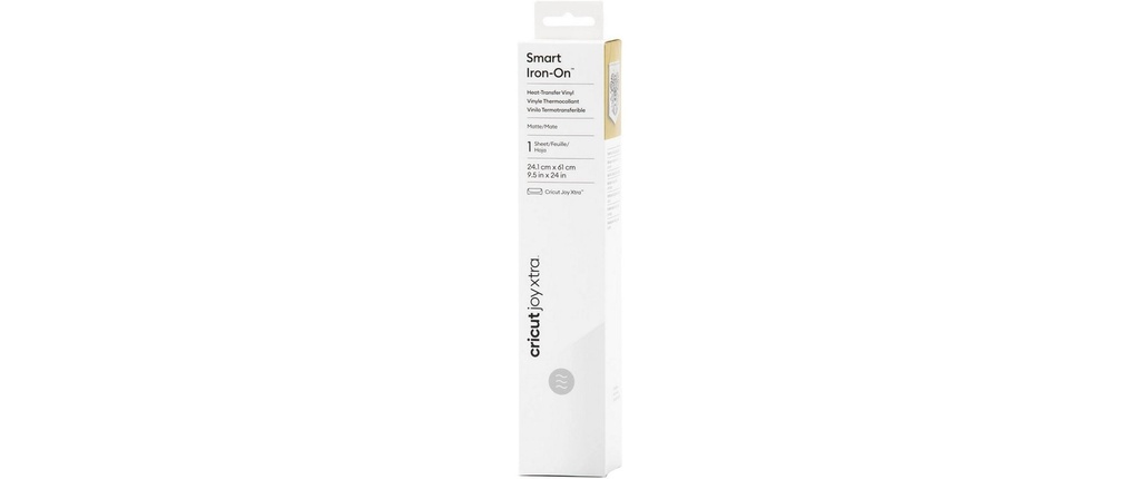 Cricut Film thermocollant Joy Xtra Smart 24,1 x 61 cm, Blanc