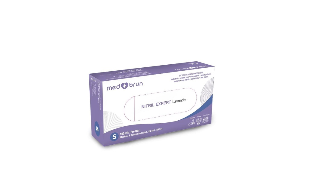 MedBrun Nitril Expert S, Lavande, 100 pièces