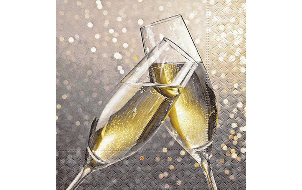 Paper + Design Serviettes en papier Cheers 33 cm x 33 cm, 20 Pièce/s