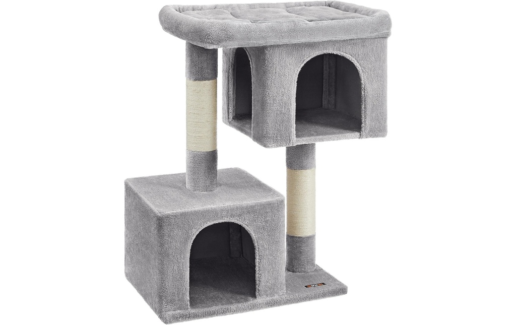 Feandrea Arbre à chat avec grande plateforme 101 cm, gris clair