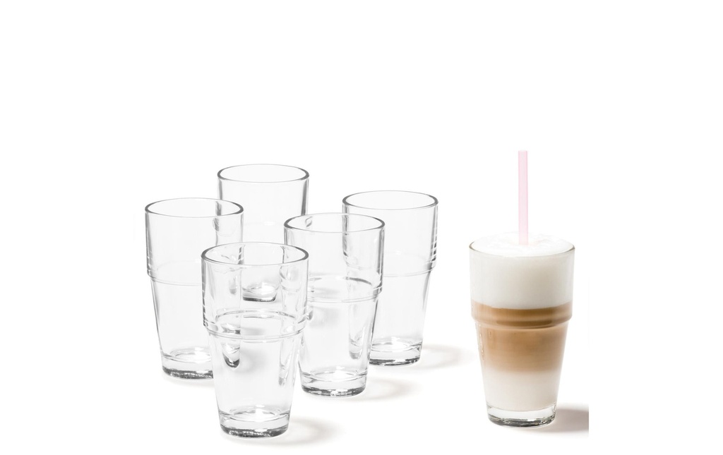 LEONARDO Verre à latte macchiato Solo 370 ml, 6 Pièce/s, Transparent