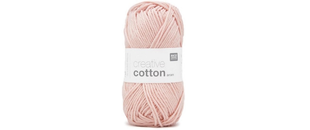 Rico Design Laine Creative Cotton Aran 50 g, rose pastel