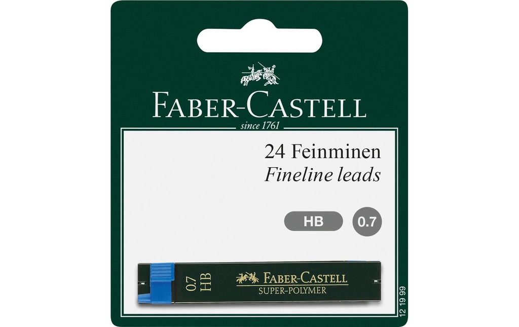 Faber-Castell Mine de crayon Feinmine Super Polymer 0.7 mm, Noir