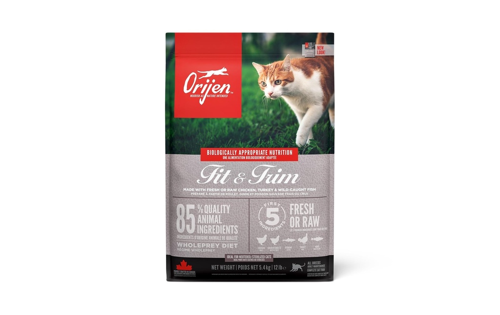 Orijen Alimentation sèche Cat Fit & Trim avec poulet, 5.4 kg