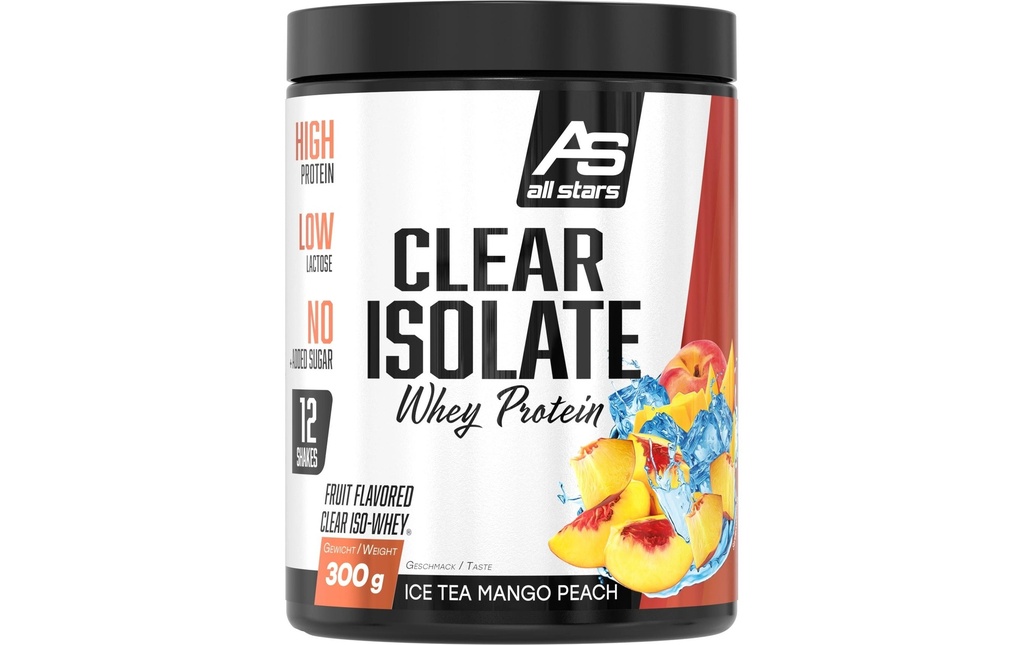 All Stars Poudre Clear Isolate Whey Protein Mangue/Pêche 300 g