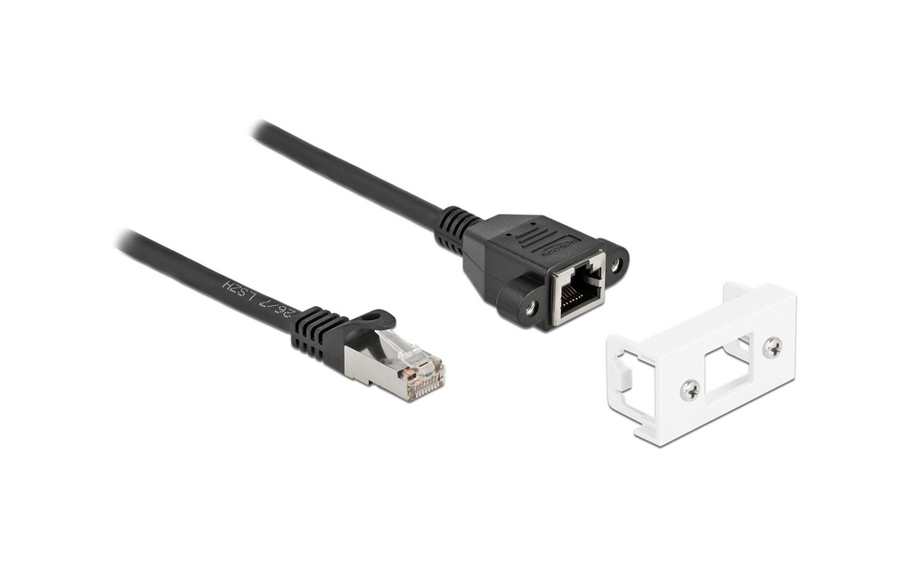 Delock Câble patch pour module Easy 45 Cat 6A, S/FTP, 2 m, Noir