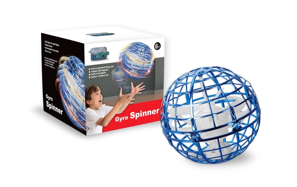 Totally Gyro Spinner Flying Ball bleu