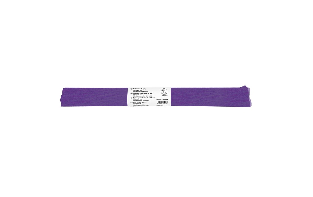 URSUS Papier crêpe 50 cm x 2,5 m, 32 g/m², violet foncé