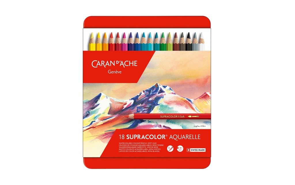CARAN D'ACHE Crayons de coul.Suprac. 18pces (18 pces)