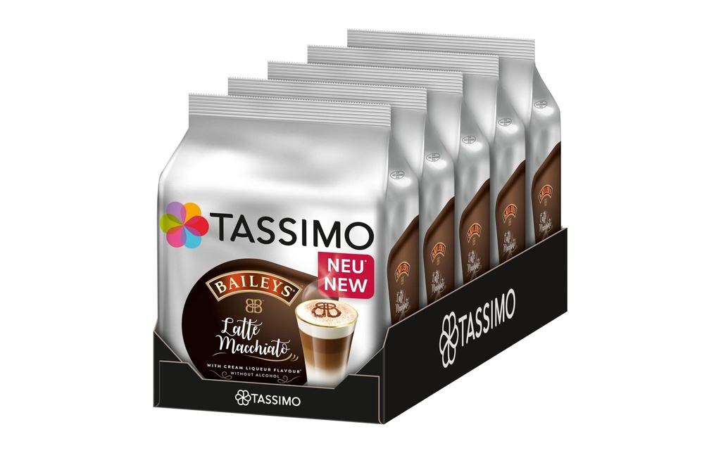 TASSIMO Capsules de café Jacobs Latte Macchiato Baileys 40 portions