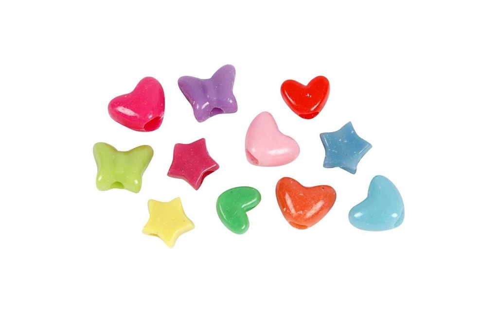 Creativ Company Perles en plastique 10 mm Différents coloris