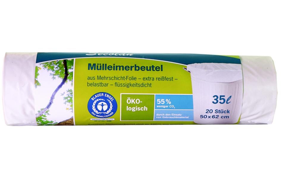 Haushaltsware Sacs poubelle sans cordon de serrage 35 l, 20 Pièce/s