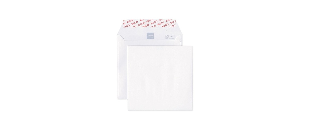 ELCO Envelop.155x155/37-DNG-HK,blan (500 pces)