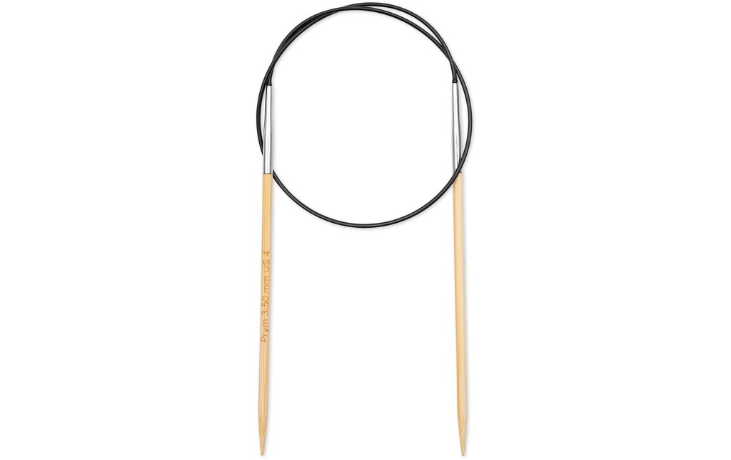 Prym 1530 Aiguille à tricoter circulaire BAMBUS 3.50 mm, 60 cm