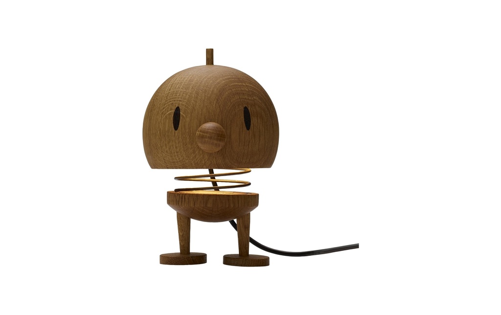 Hoptimist Lampe de bureau acier/chêne, 10 x 15 cm