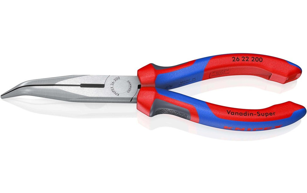 Knipex Pince à becs demi-ronds coudé avec tranchant