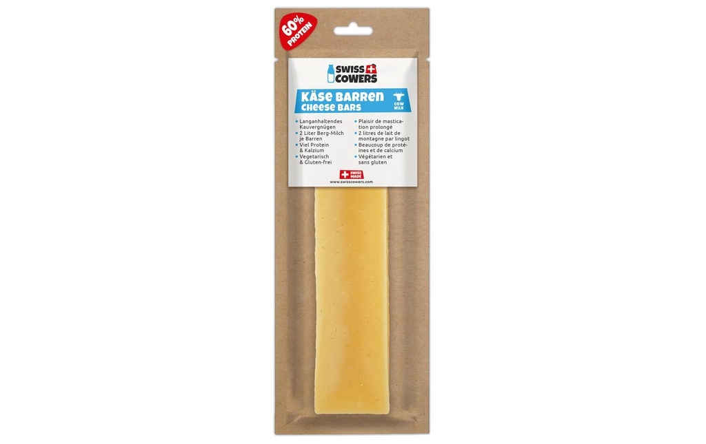 Swiss Cowers Bâtonnet à mâcher Lingots de fromage, 80 g