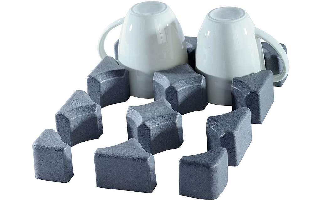 purvario Porte-verre/tasse et porte-bouteille bas 6 pièces