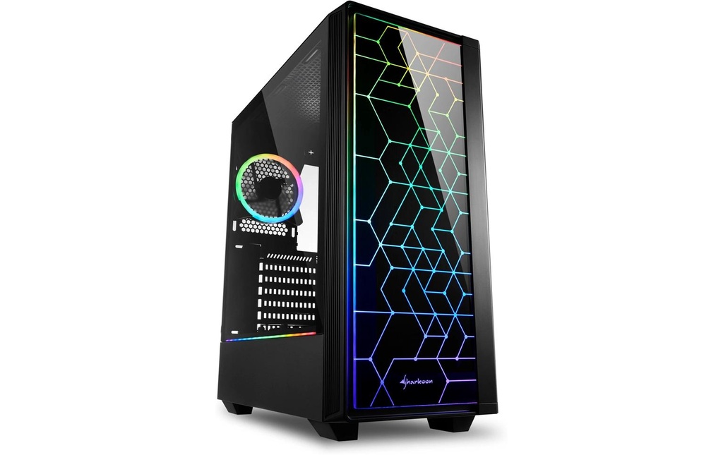 Sharkoon Boîtier d’ordinateur RGB LIT 100