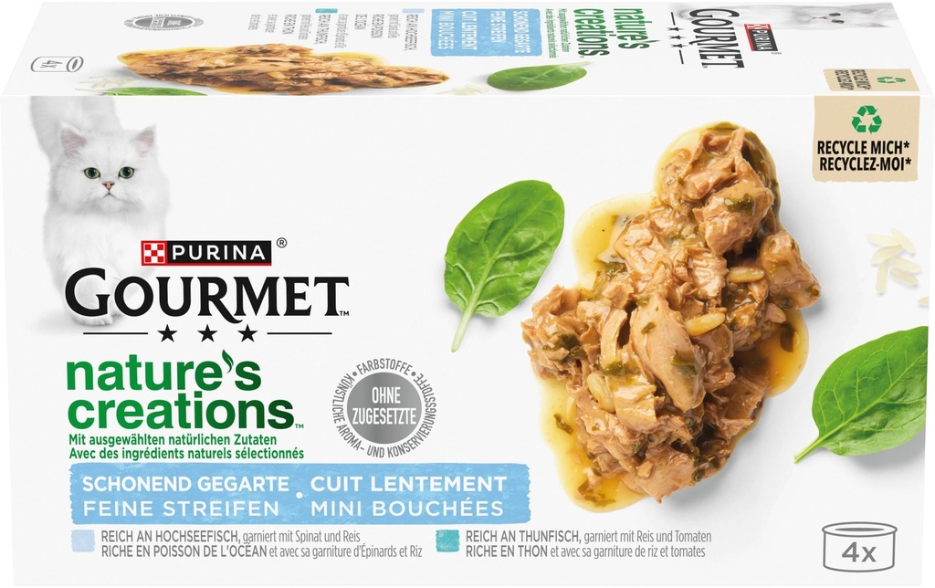 Purina Gourmet Alimentation humide Gourmet Nature's Creation Poisson, 4 x 85 g
