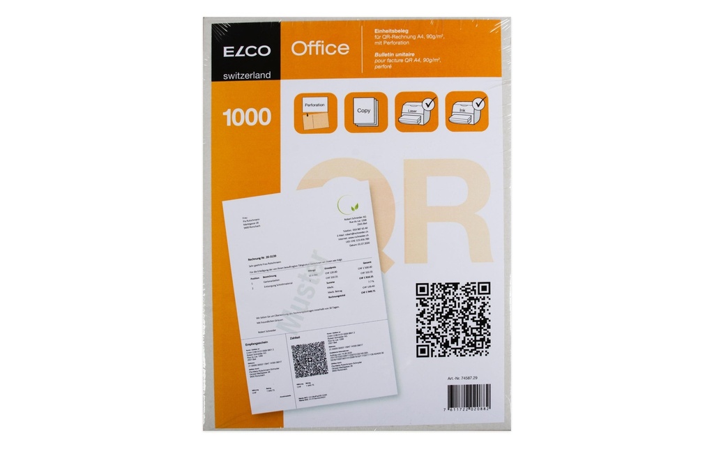 ELCO Document unique pr.QR-fact.A4 (1000 pces)