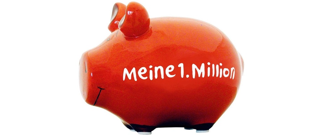 G. Wurm Tirelire Mon premier million 12.5 x 9 x 9 cm