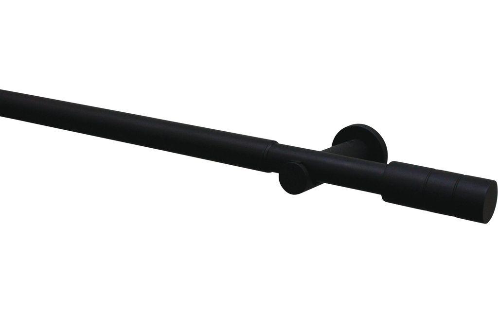 Gardinia Tringle de rideau Kit cylindre 1 coulisse 22/25 mm 190-360 cm