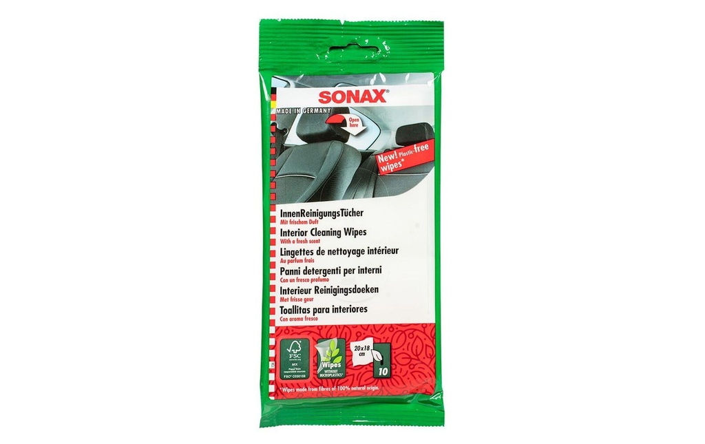 Sonax Chiffons de nettoyage pour l'habitacle + cuir