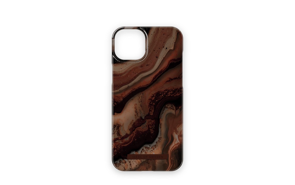 Ideal of Sweden Coque arrière Dark Amber Marble iPhone 15 Plus