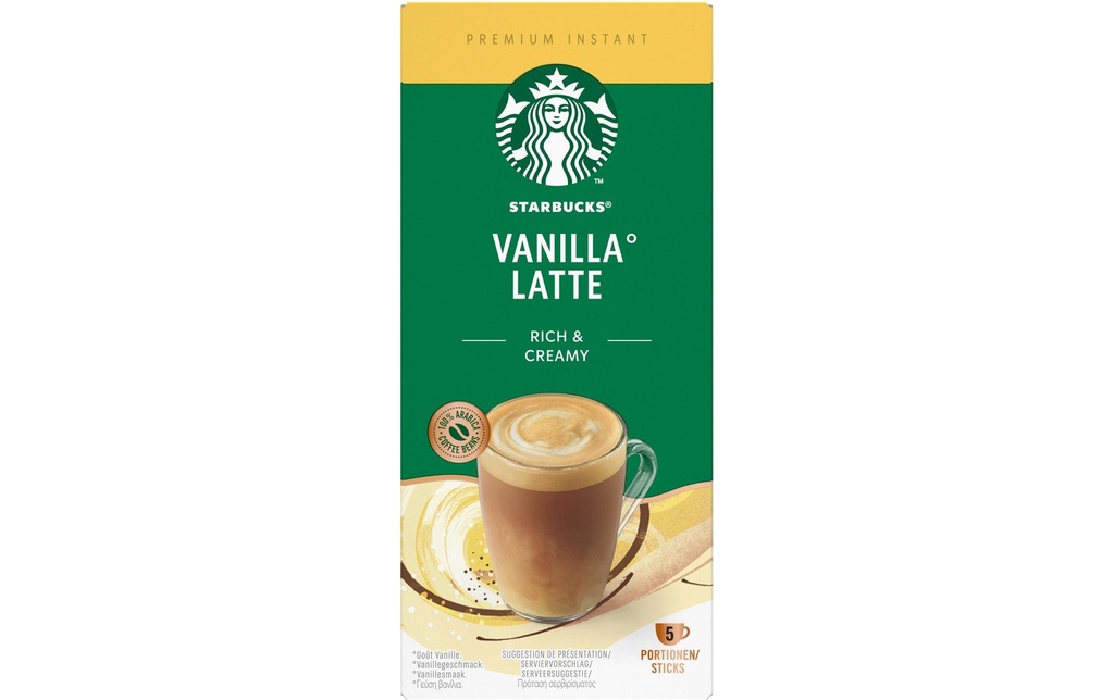Starbucks Café instantané Vanilla Latte 5 pièces