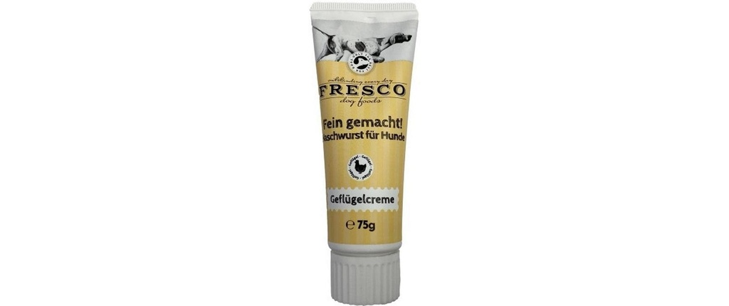 FRESCO Friandise Saucisse gourmande crème de volaille, 75g