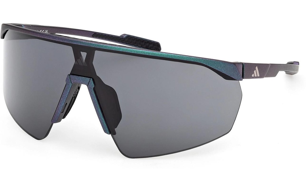 adidas Lunettes de soleil SP0075 Lunettes de soleil, Green Matt, Lens Smoke