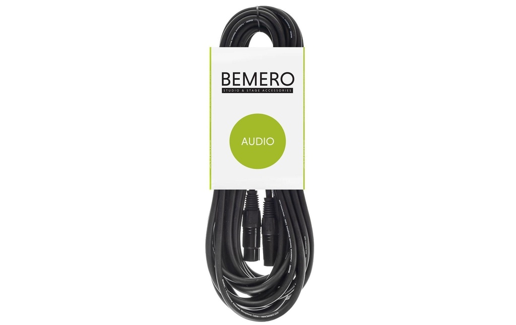 Bemero Câble XLR XLRf XLRm symmetrisch 20 m, Noir