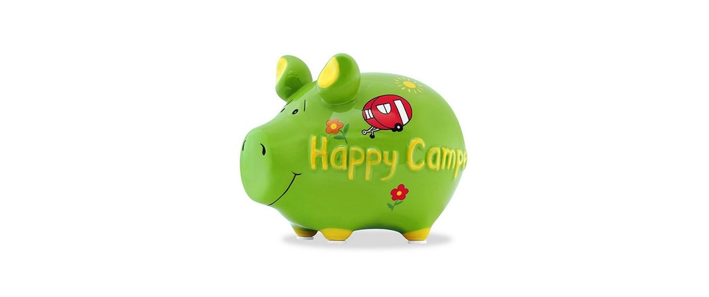 G. Wurm Tirelire Happy Camper 12.5 x 9 x 9 cm