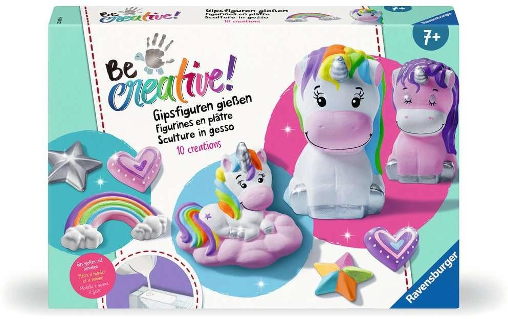 Ravensburger Kits de bricolage BeCreative – Figurines en plâtre Licorne