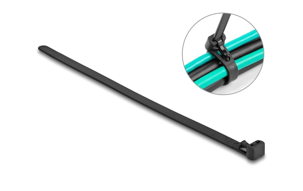 Delock Serre-câble résistant à la chaleur 200 mm x 7.5 mm, 100 pièces