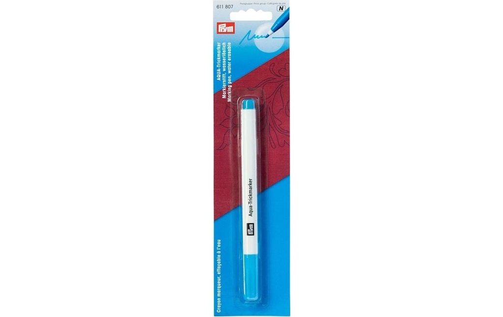 Prym Marqueur d’astuces Aqua Soluble dans l'eau, turquoise