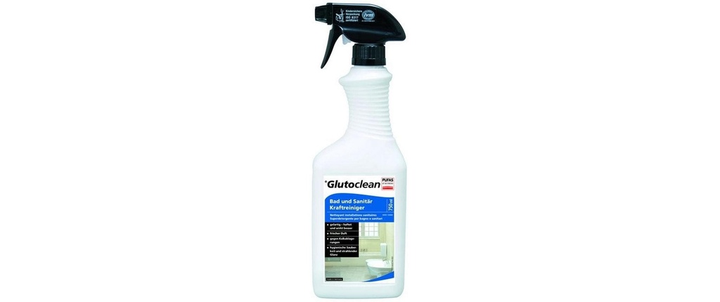 Glutoclean Nettoyant surpuissant pour salles de bains et sanitaires 0.75 l