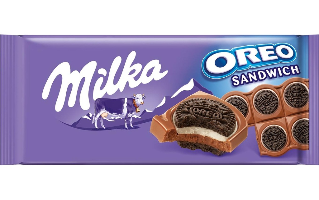 Milka Tablette de chocolat Oreo Sandwich 92 g