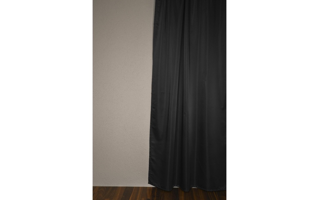 Stotz Decor AG Rideaux opaques avec galons autoplissants Carol 140 cm x 245 cm, noir
