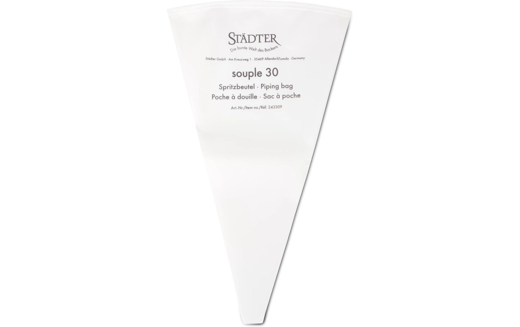 Städter Poche à douilles Profi Souple 30 cm, blanc