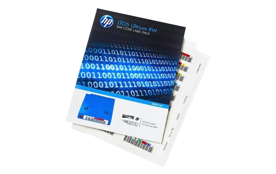 HPE Étiquettes LTO-5  Q2011A Code à barres, paquet de 100