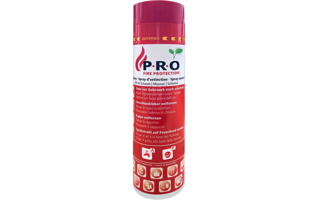 P.R.O. Spray d’extinction d’incendie Mousse Classe d'incendie A,F 600 ml
