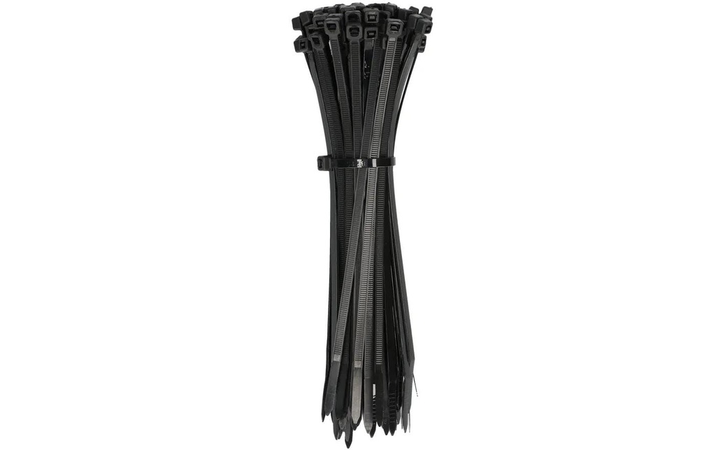 Max Hauri Serre-câble 100 pièces Noir 200 mm x 4.5 mm