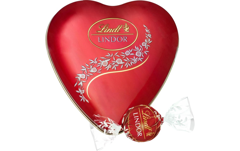 Lindt Pralines au chocolat Boules Lindor Lait Cœur 62 g