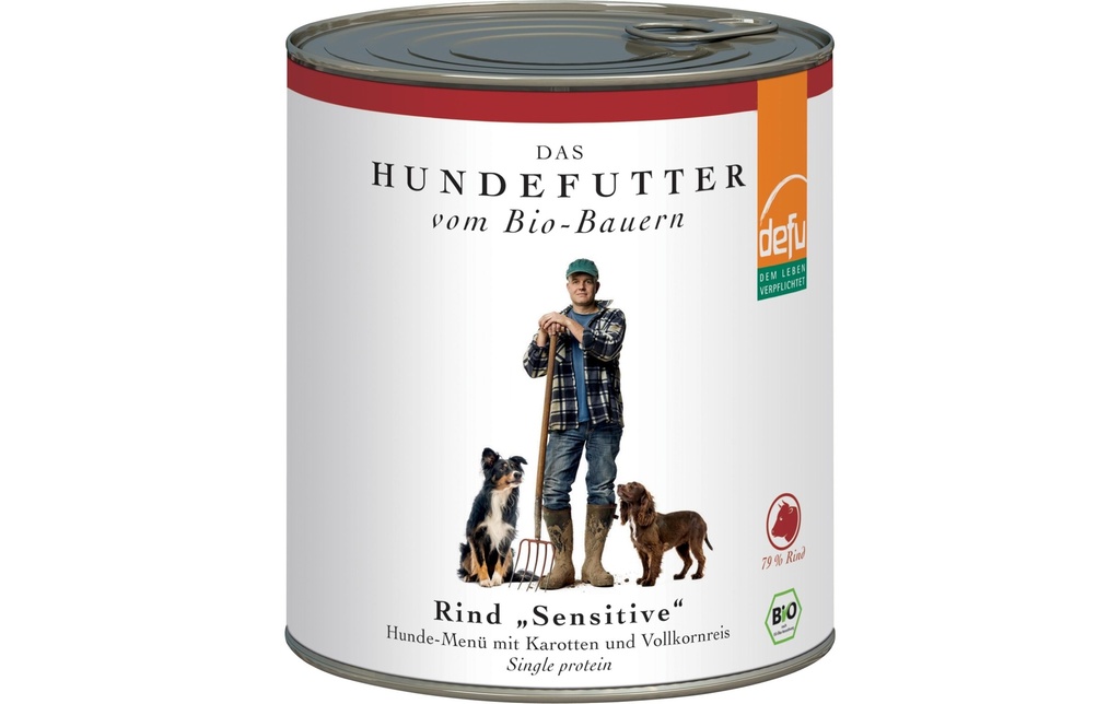 defu Alimentation humide Menu Sensitiv Bœuf bio, 820 g