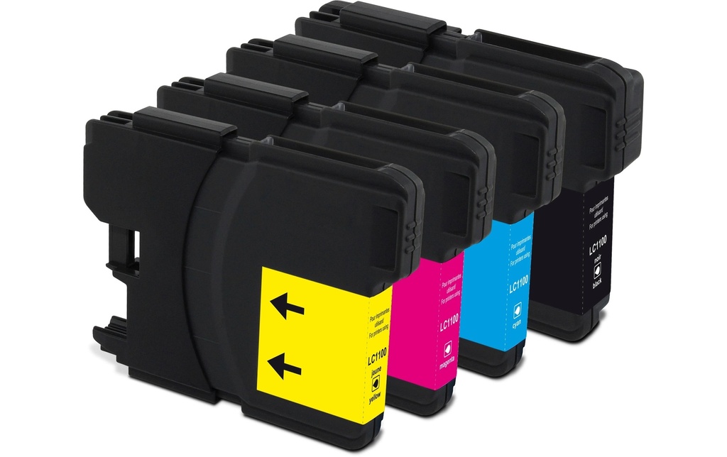 Generic Ink Encre Brother LC1100 Multipack Magenta/Yellow/noir/Cyan